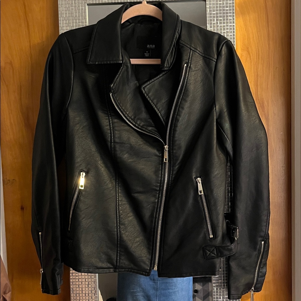 a.n.a Black Faux Leather Jacket